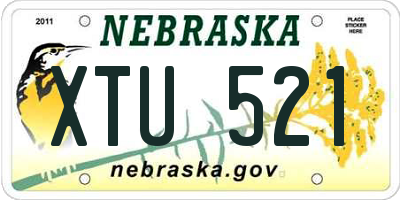 NE license plate XTU521