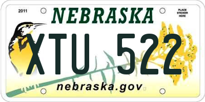 NE license plate XTU522