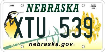 NE license plate XTU539