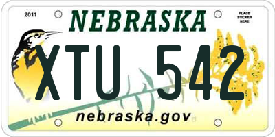 NE license plate XTU542