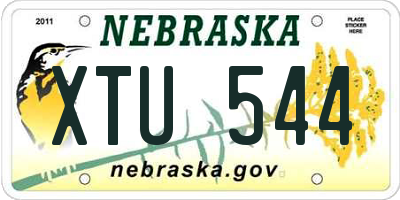 NE license plate XTU544