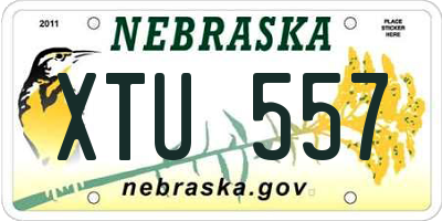 NE license plate XTU557