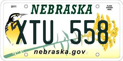 NE license plate XTU558