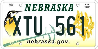 NE license plate XTU561