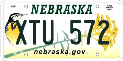 NE license plate XTU572
