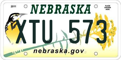 NE license plate XTU573