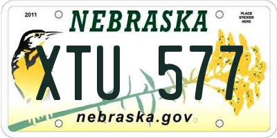 NE license plate XTU577