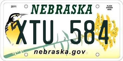 NE license plate XTU584