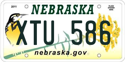 NE license plate XTU586