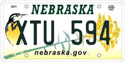 NE license plate XTU594