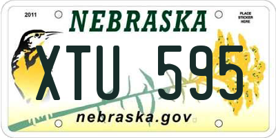 NE license plate XTU595
