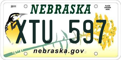 NE license plate XTU597