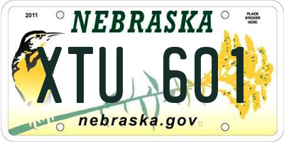 NE license plate XTU601