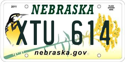 NE license plate XTU614
