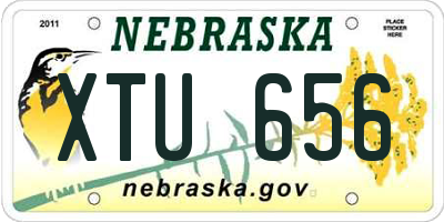 NE license plate XTU656