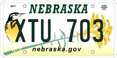NE license plate XTU703