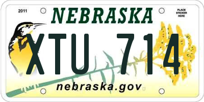 NE license plate XTU714