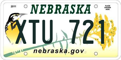 NE license plate XTU721