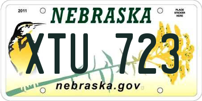 NE license plate XTU723