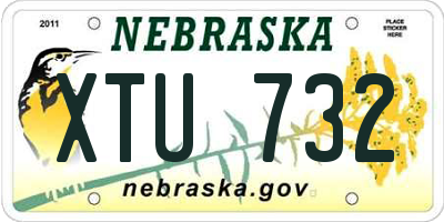 NE license plate XTU732