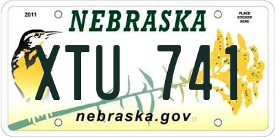 NE license plate XTU741