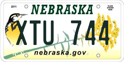 NE license plate XTU744
