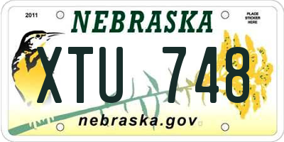 NE license plate XTU748