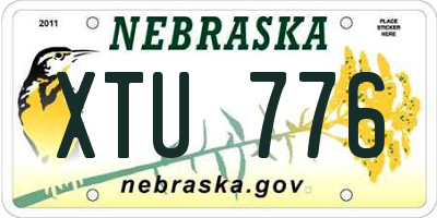 NE license plate XTU776