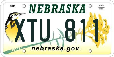 NE license plate XTU811