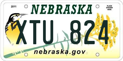 NE license plate XTU824