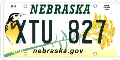 NE license plate XTU827