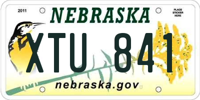 NE license plate XTU841