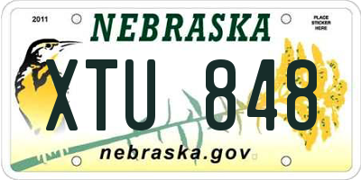 NE license plate XTU848