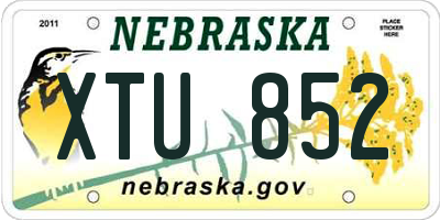 NE license plate XTU852