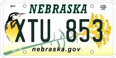 NE license plate XTU853