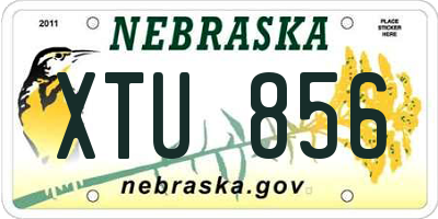 NE license plate XTU856