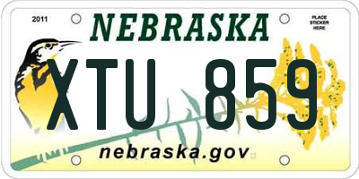 NE license plate XTU859