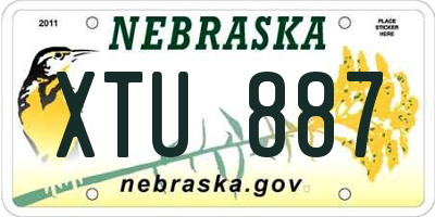 NE license plate XTU887