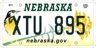 NE license plate XTU895