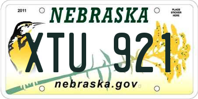 NE license plate XTU921