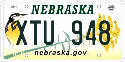 NE license plate XTU948