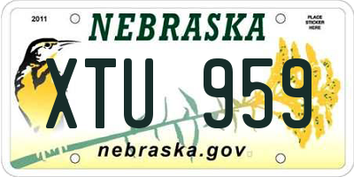 NE license plate XTU959