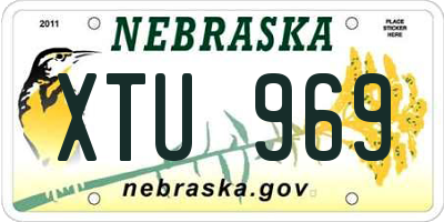 NE license plate XTU969
