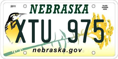 NE license plate XTU975