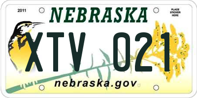 NE license plate XTV021