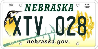 NE license plate XTV028