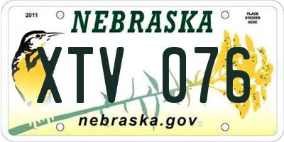 NE license plate XTV076