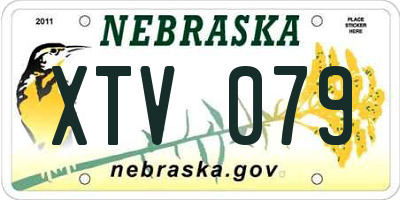 NE license plate XTV079