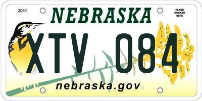 NE license plate XTV084