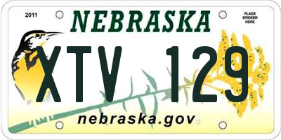NE license plate XTV129